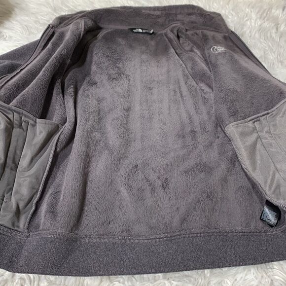 The NORTH Face knit full zip jacket fleece lined zip pockets women sz Medium - Picture 9 of 12